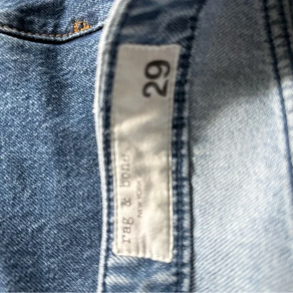 Rag & Bone Light Blue Straight Leg Jeans - Picture 5 of 6